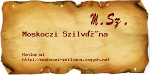 Moskoczi Szilvána névjegykártya